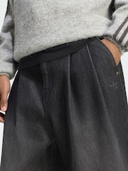 adidas Originals Black Jeans Mid-Rise Wide Leg - Image 4 of 5