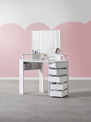 Parisot White Corner Vanity Unit - Image 1 of 11
