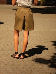 Verde kaki - Bermude Lungime la genunchi 100% Pantaloni scurți din bumbac - Image 3 of 7