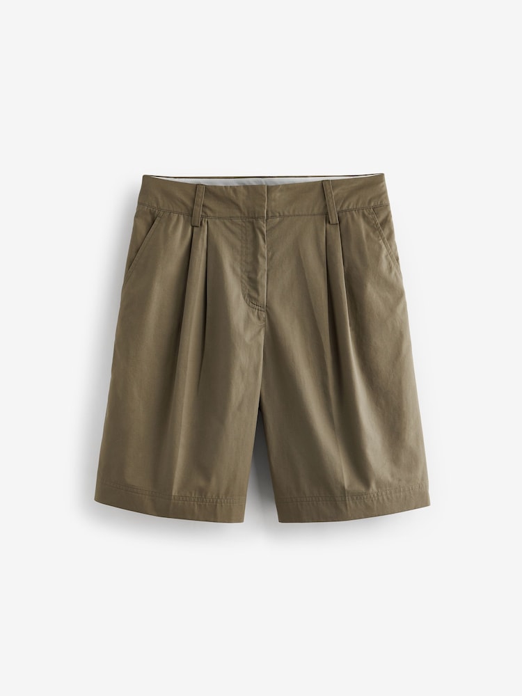 Verde kaki - Bermude Lungime la genunchi 100% Pantaloni scurți din bumbac - Image 6 of 7