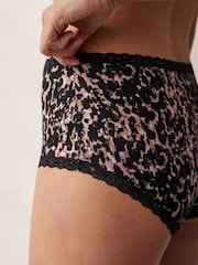 Animal Print/Purple/Blush Pink Midi Knickers 3 Pack - Image 4 of 9