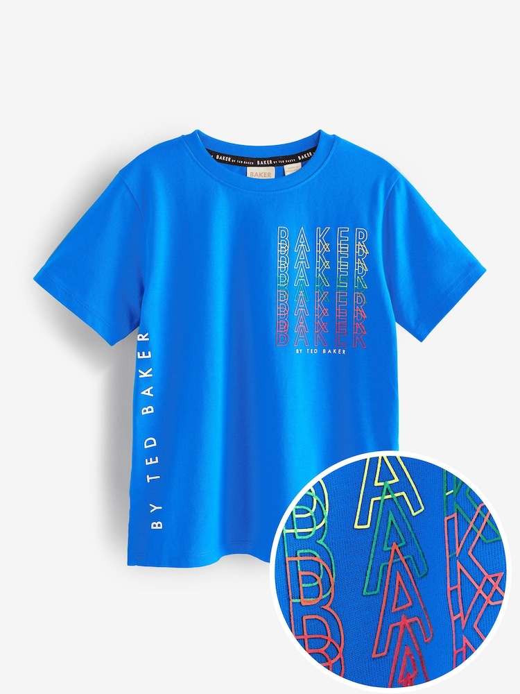 Baker by Ted Baker Blue Graphic T-Shirt - Image 1 of 4