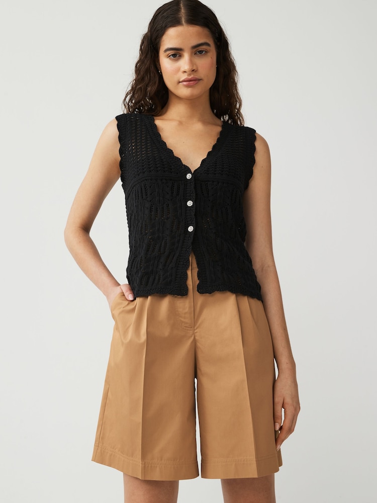 Cămilă - Bermude Lungime la genunchi 100% Pantaloni scurți din bumbac - Image 1 of 5