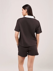 LOVALL Brown Collared Top Set - Image 2 of 4