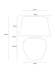 Grey Lydford Large Table Lamp - Image 7 of 7