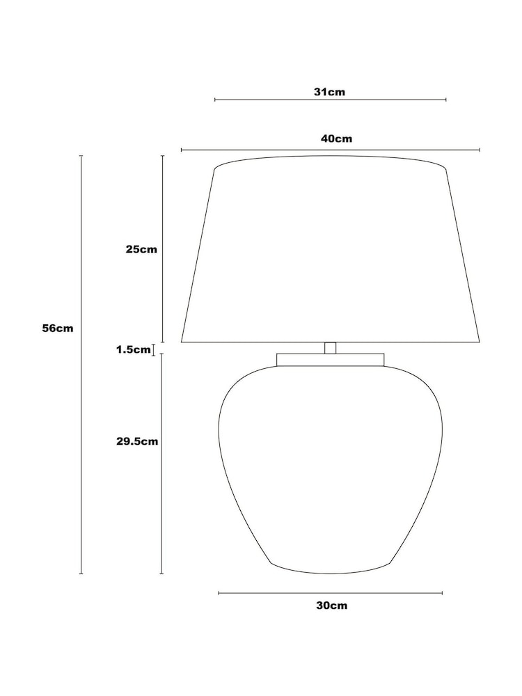 Grey Lydford Large Table Lamp - Image 7 of 7