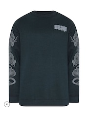 BadRhino Big & Tall Sweatshirt mit Drachen-Ärmelprint - Bild 5 von 6