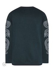 BadRhino Big & Tall Sweatshirt mit Drachen-Ärmelprint - Bild 6 von 6