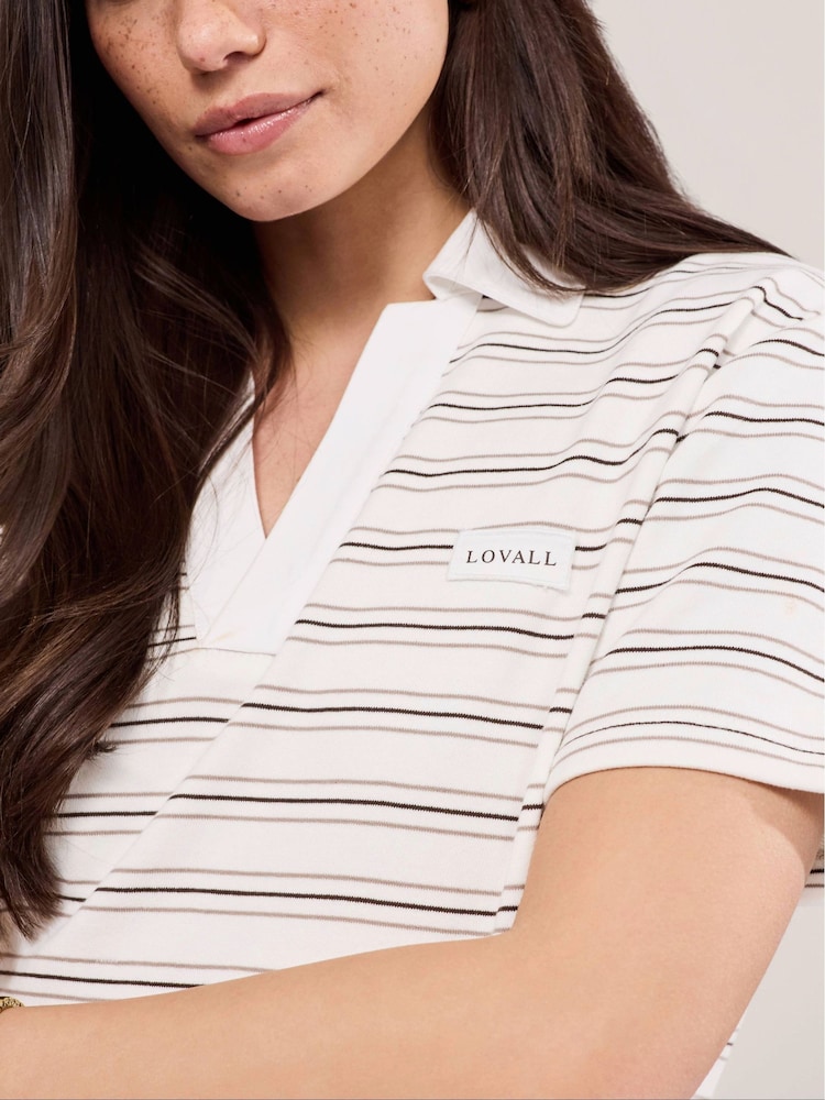 LOVALL White Collared Top & Short Set - Image 4 of 4