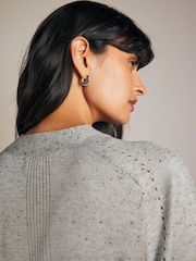 Grey Soft Touch Button Up Knitted Cardigan - Image 5 of 8