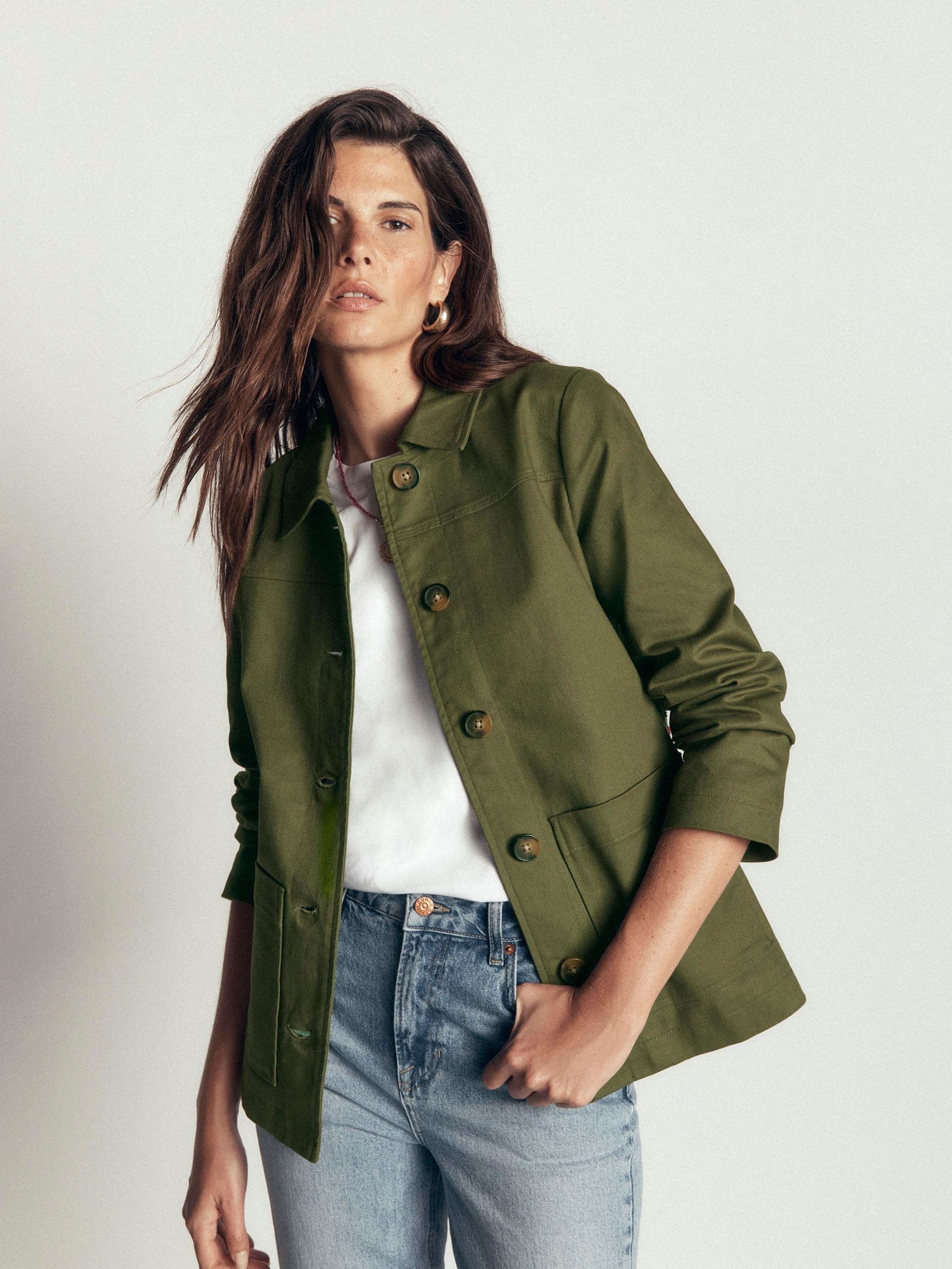 Buy Boden Green Fife Cotton Chore Jacket from Next USA