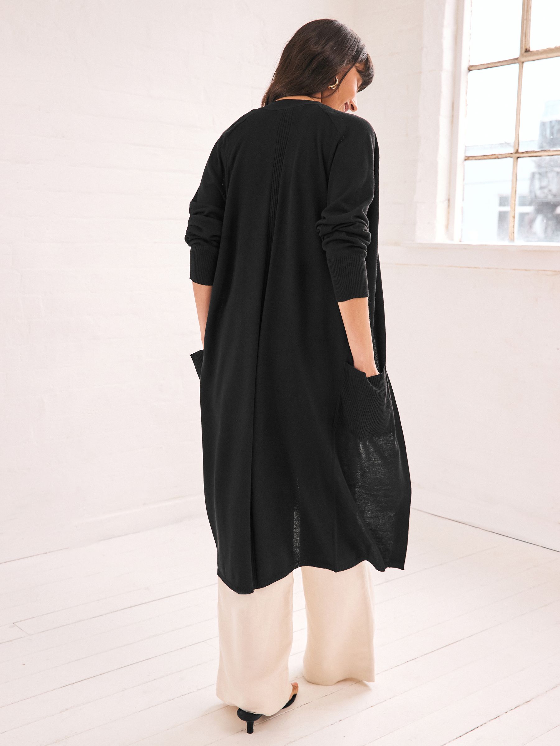 Buy Black Longline Cardigan from Next Canada