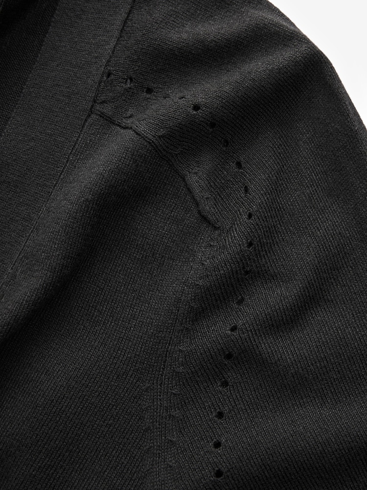 Black Longline Cardigan - Image 8 of 8