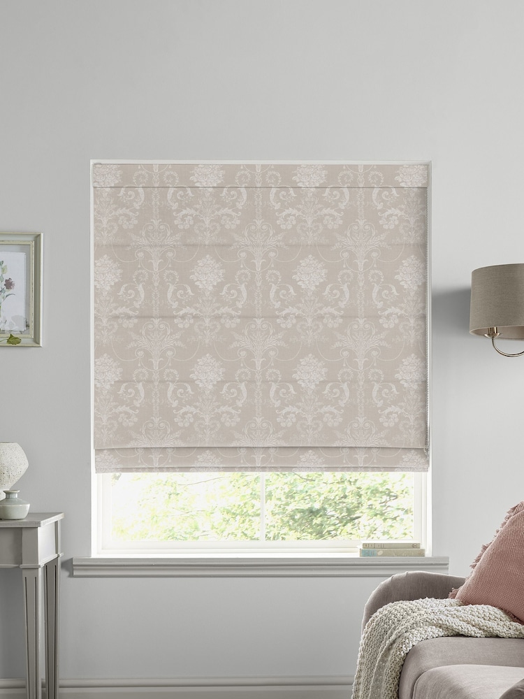 Laura Ashley Grey Josette Made to Measure Roman Blind - Image 1 of 7