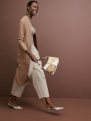 Camel Brown Longline Cardigan - Image 3 of 6