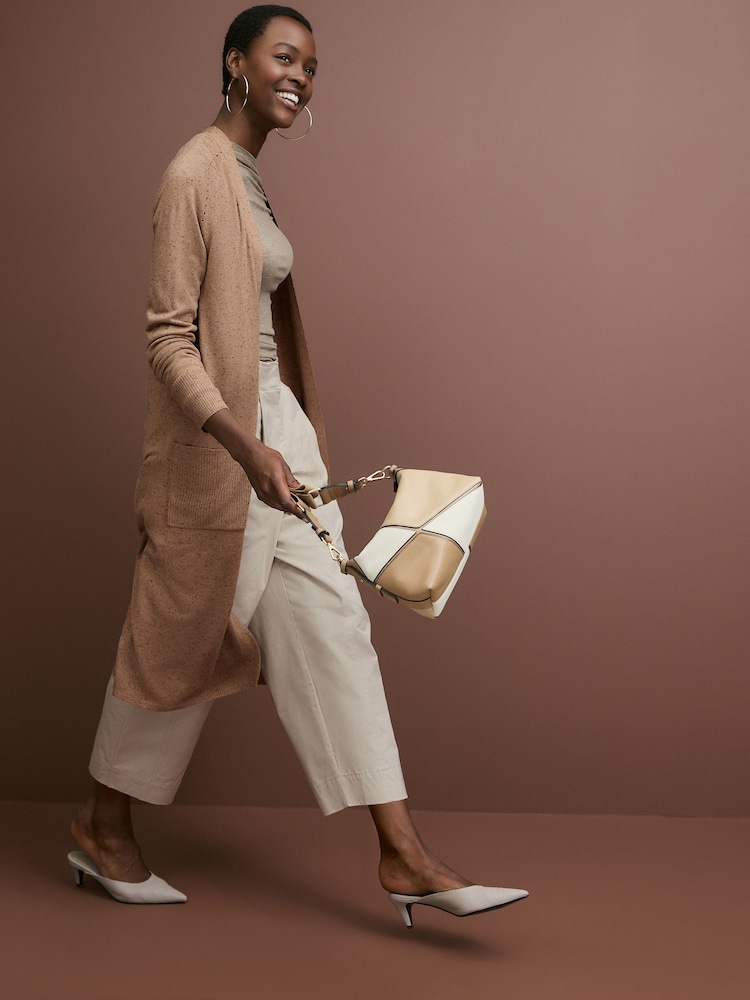 Camel Brown Longline Cardigan - Image 3 of 6