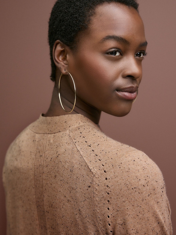 Camel Brown Longline Cardigan - Image 4 of 6