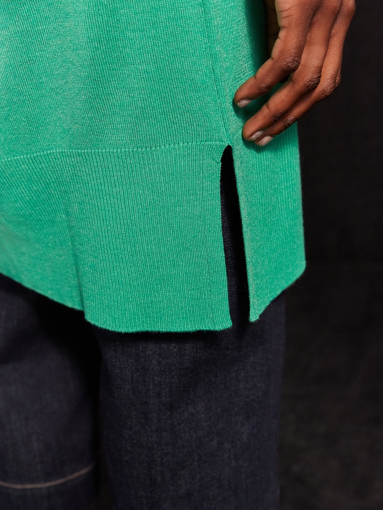 Leuchtend grün - Lange Strickjacke - Bild 4 von 4 Leuchtend grün - Lange Strickjacke - Bild 4 von 4