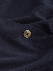 Navy Blue Soft Touch Button Up Knitted Cardigan - Image 6 of 6