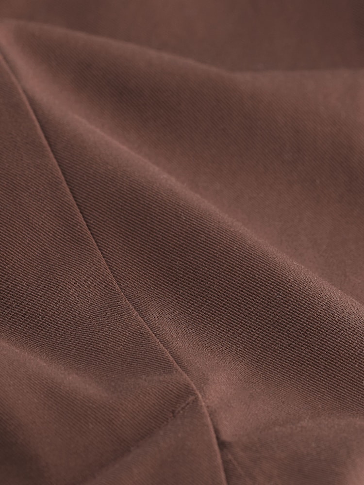 Chocolate Brown Cotton Blend Utility Skirt - Image 6 of 6