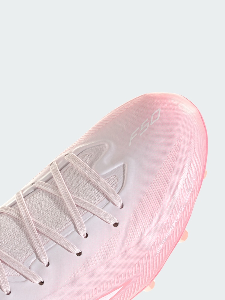 adidas Pink F50 Sparkfusion Pro Mid Cut Firm Ground / Artificial Ground Football Boots - Image 4 of 4 adidas Pink F50 Sparkfusion Pro Mid Cut Firm Ground / Artificial Ground Football Boots - Image 4 of 4