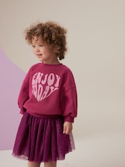 Purple Long Sleeve Sweater and Skirt Set (3mths-7yrs) - Image 1 of 8