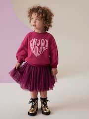 Purple Long Sleeve Sweater and Skirt Set (3mths-7yrs) - Image 2 of 8