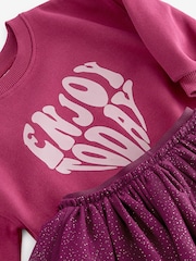 Purple Long Sleeve Sweater and Skirt Set (3mths-7yrs) - Image 8 of 8
