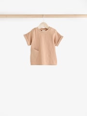 Ecru/Tan Baby T-Shirt And Shorts Set - Image 3 of 13