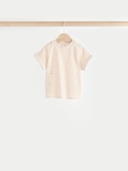Ecru/Tan Baby T-Shirt And Shorts Set - Image 4 of 13