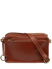 Marrón - Bolso bandolera de piel Azalea de Conkca - Imagen 3 de 6