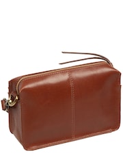 Marrón - Bolso bandolera de piel Azalea de Conkca - Imagen 5 de 6