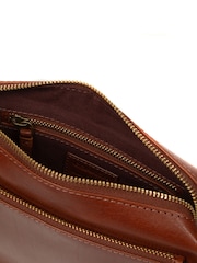 Marrón - Bolso bandolera de piel Azalea de Conkca - Imagen 6 de 6