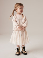 Cream Long Sleeve Sweater and Skirt Set (3mths-7yrs) - Image 1 of 6