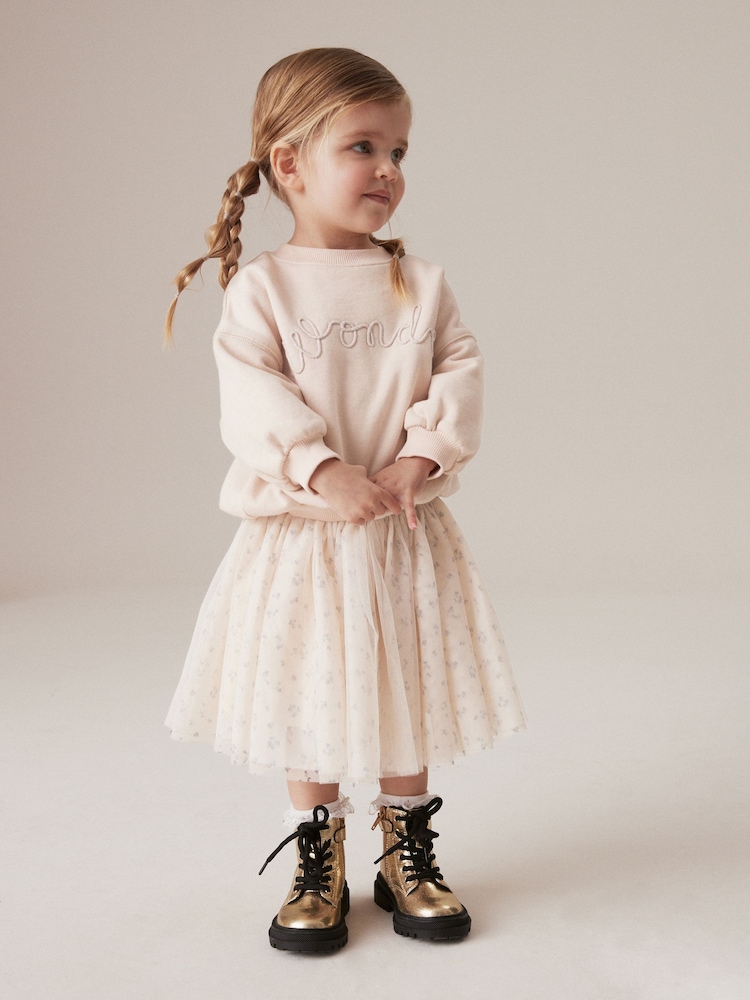 Cream Long Sleeve Sweater and Skirt Set (3mths-7yrs) - Image 1 of 6