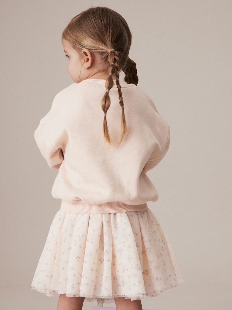 Cream Long Sleeve Sweater and Skirt Set (3mths-7yrs) - Image 2 of 6