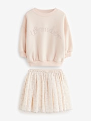 Cream Long Sleeve Sweater and Skirt Set (3mths-7yrs) - Image 4 of 6