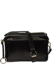 Negro - Bolso bandolera de piel Azalea de Conkca - Imagen 3 de 6