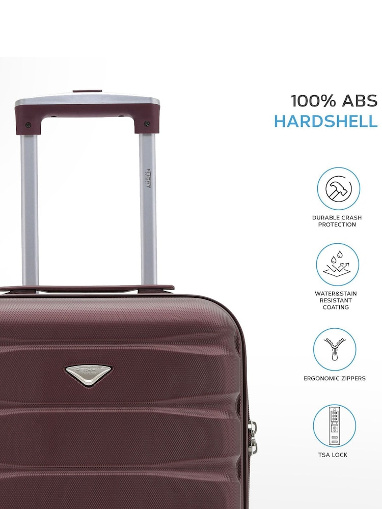 Flight Knight 55x35x20cm 4 Wheel ABS Hard Case Cabin Carry On Hand Luggage - Image 3 of 7