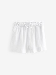 White Linen Shorts Set - Image 7 of 8