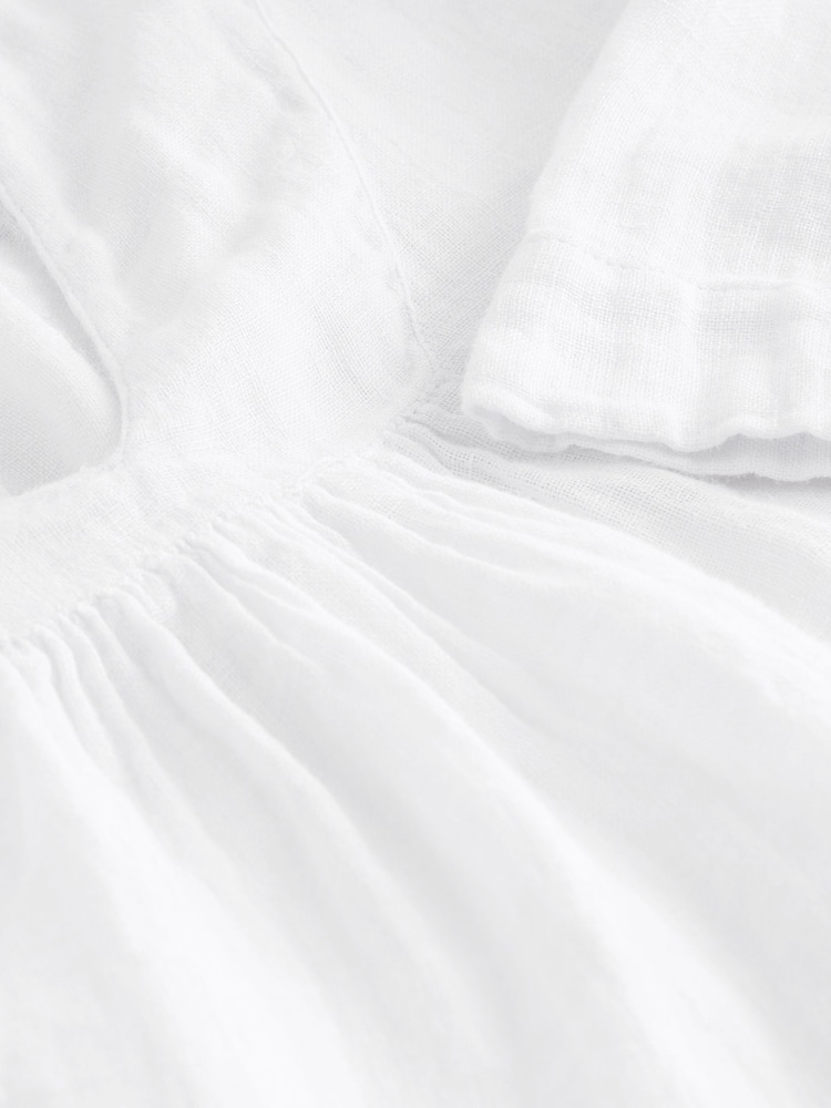 White Linen Shorts Set - Image 8 of 8