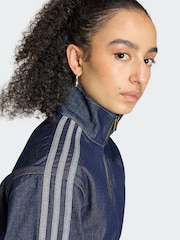 adidas Originals Blue Firebird Denim Track Top - Image 4 of 5
