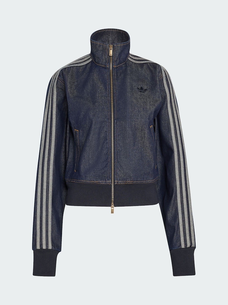 adidas Originals Blue Firebird Denim Track Top - Image 5 of 5 adidas Originals Blue Firebird Denim Track Top - Image 5 of 5