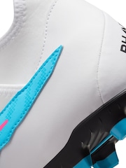 Nike White/Blue Adults Phantom Club Dynamic Fit Firm Ground Football Boots - Image 10 of 11