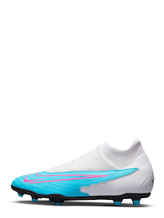 Nike White/Blue Adults Phantom Club Dynamic Fit Firm Ground Football Boots - Image 2 of 11