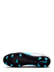 Nike White/Blue Adults Phantom Club Dynamic Fit Firm Ground Football Boots - Image 8 of 11