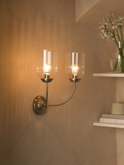 Brass Lincoln 2 Light Wall Light - Image 1 of 4