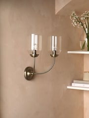 Brass Lincoln 2 Light Wall Light - Image 2 of 4