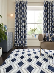 Navy Blue Collection Luxe Geometric Cut Rug - Image 2 of 6