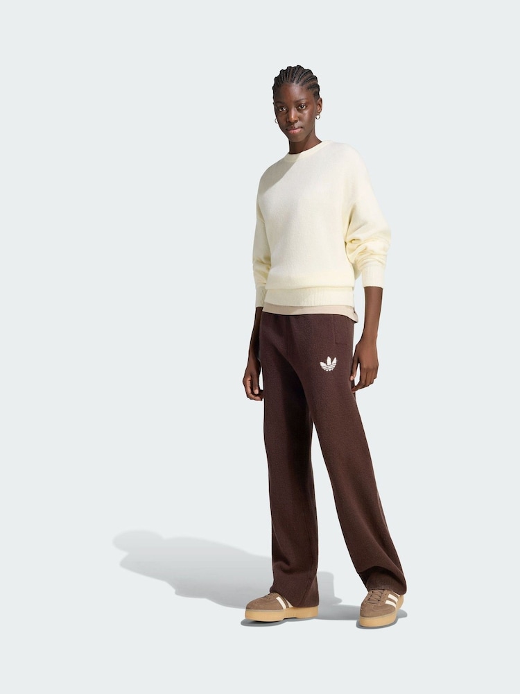 adidas Originals White Athl Dept Knitted Sweatshirt - Image 1 of 5 adidas Originals White Athl Dept Knitted Sweatshirt - Image 1 of 5